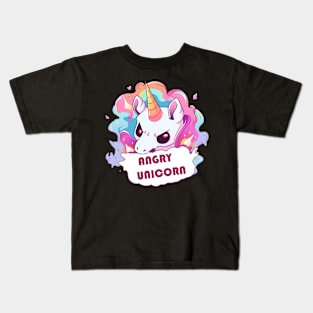 angry unicorn Kids T-Shirt